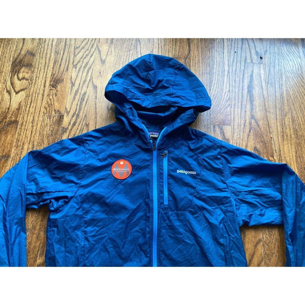 Patagonia Houdini Rain Jacket Womens Medium Windbreaker Blue Ultralight Hiking - Picture 2 of 11